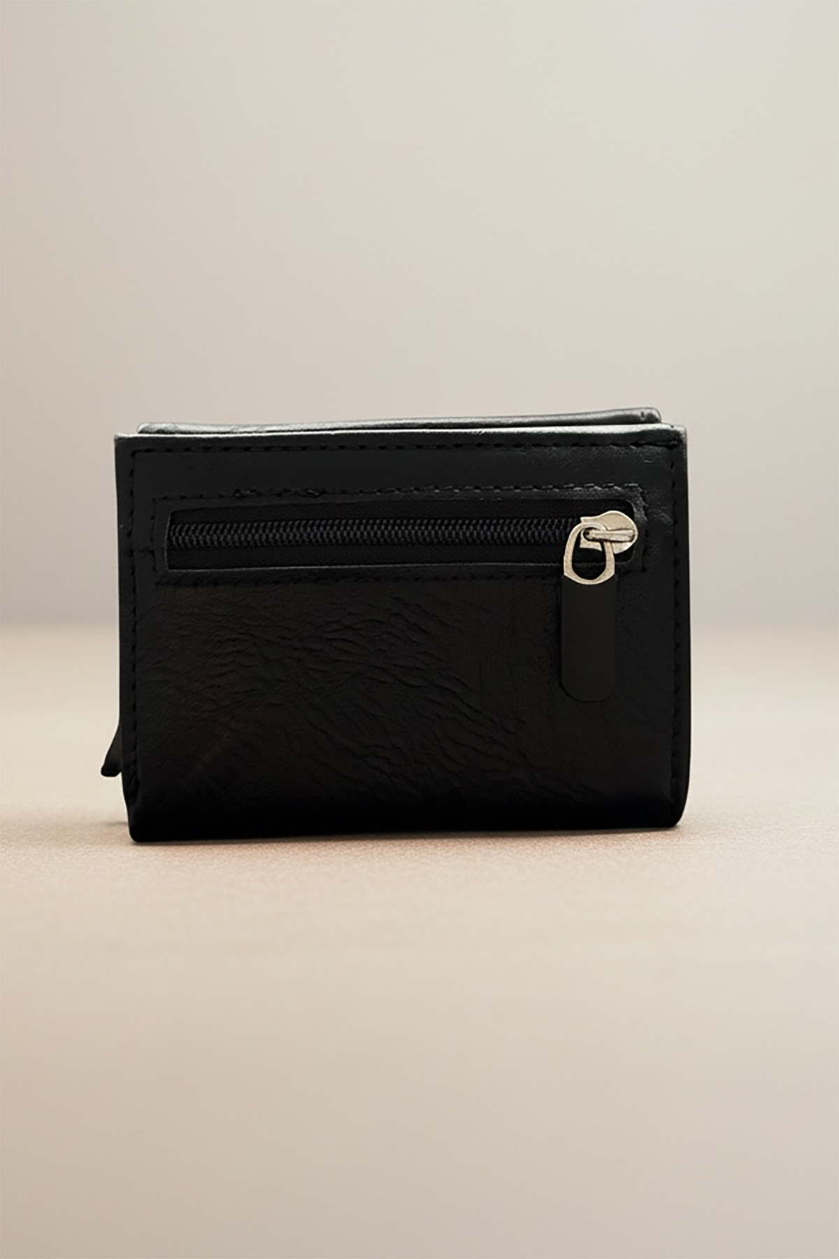 Black slim leather card holder