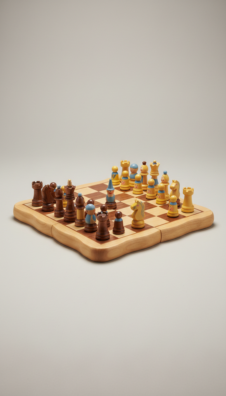 Wooden Chess Set for Kids