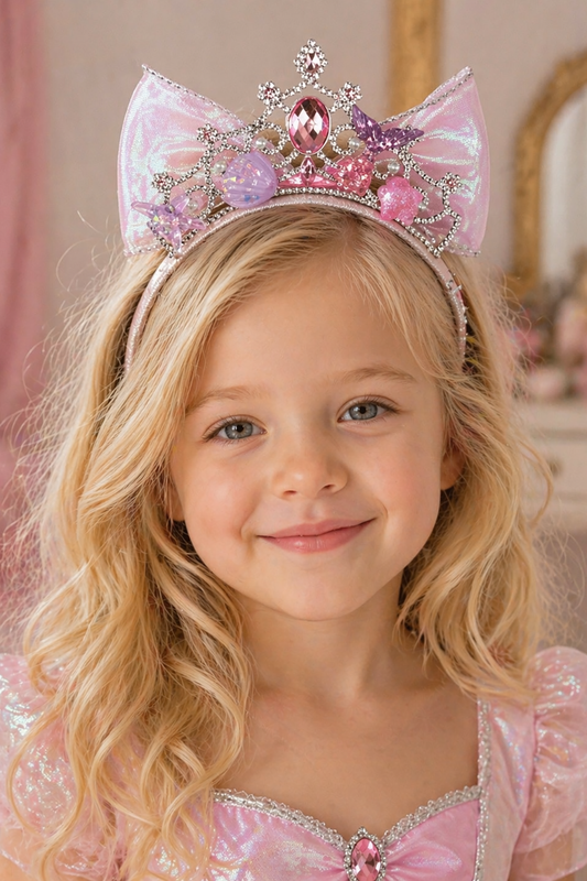 Pink stone-detail children's tiara