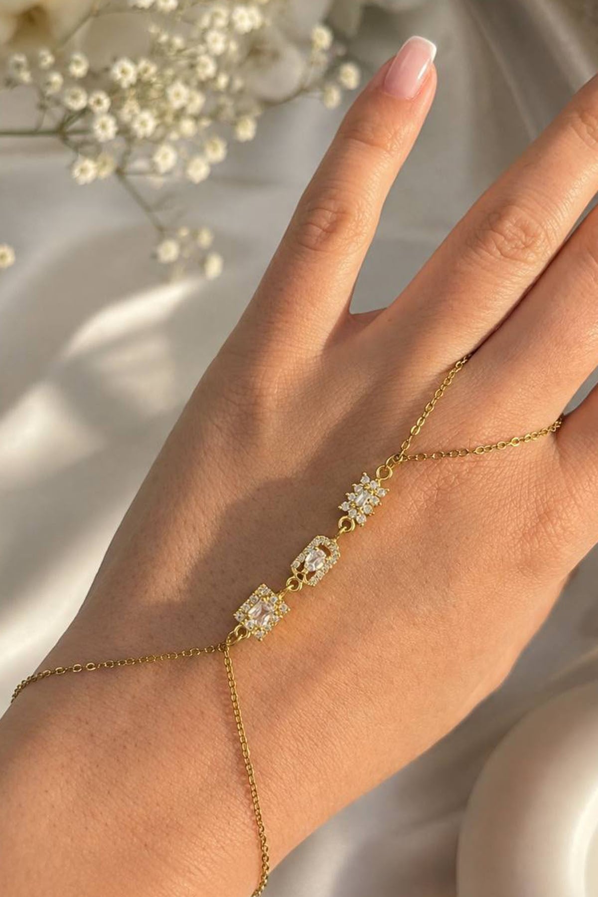 Gold-tone stone-set sahmeran arm cuff