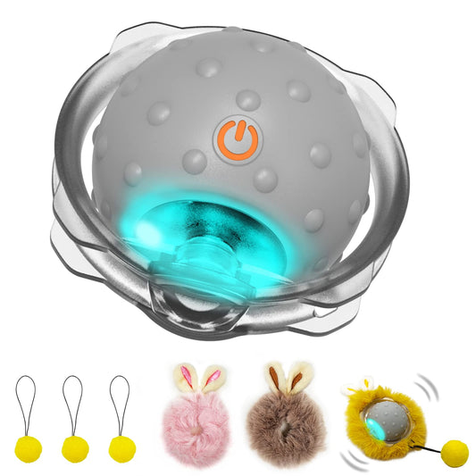 Motion-activated rolling cat toy