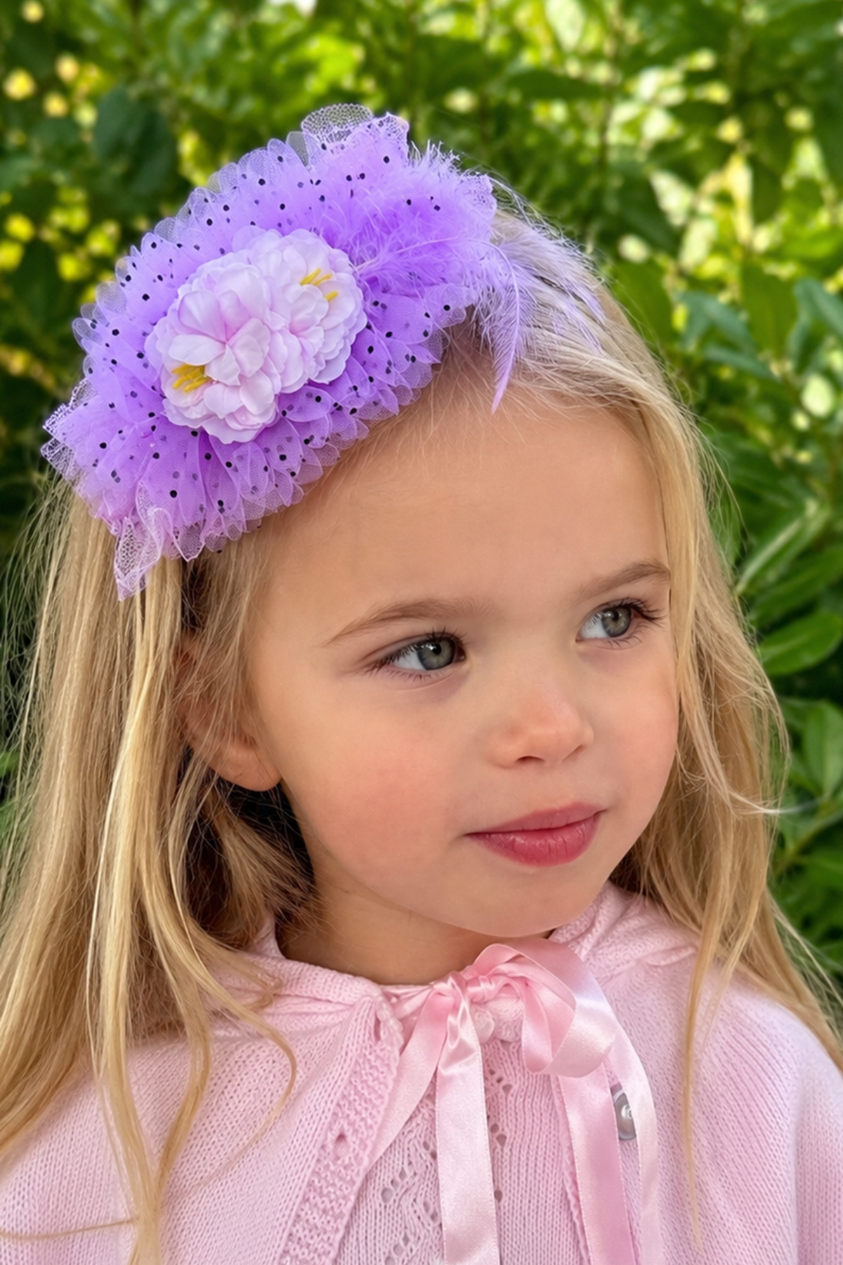 Purple flower children's headband
