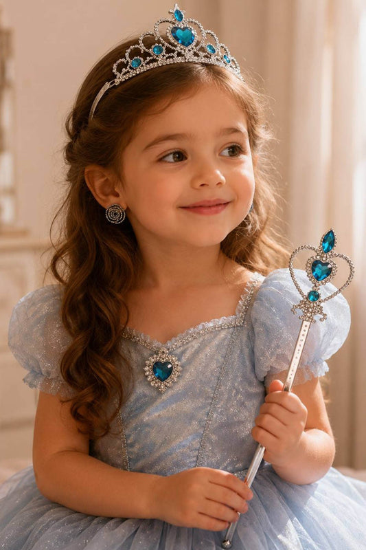 Blue tiara and wand set