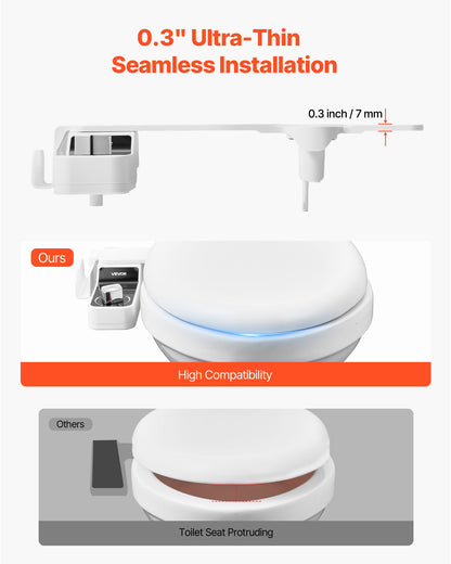 Bidet attachment controls and nozzles