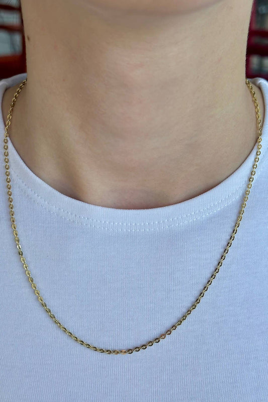 Gold-tone classic chain-link necklace