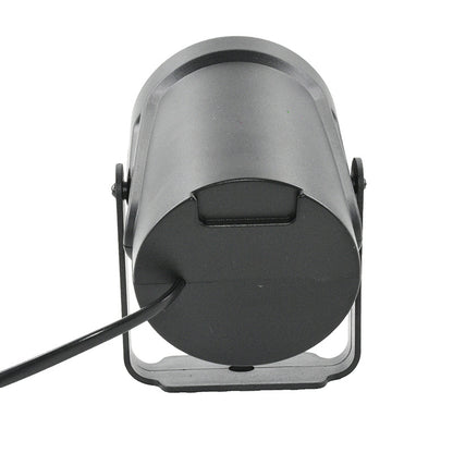 Rear of the snowflake projector showing the bracket and cable