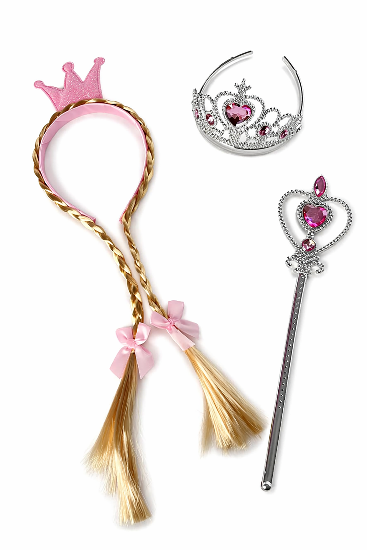 Pink deluxe tiara and wand set