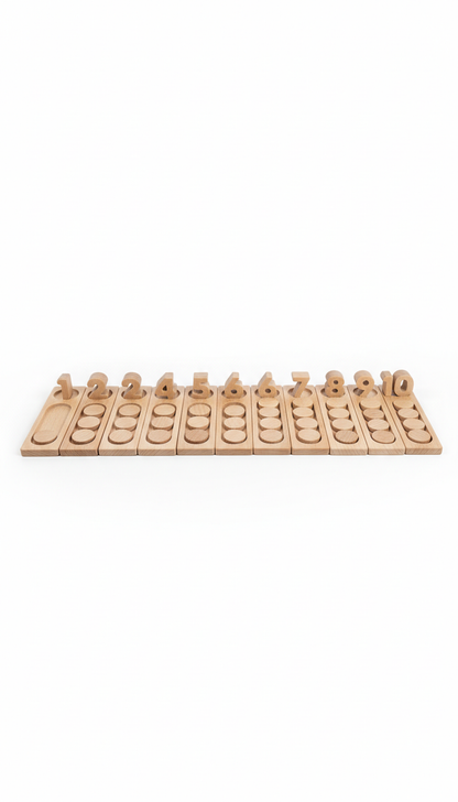 Montessori Wooden Number Learning Cards